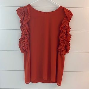 Naked Zebra Ladies Sleeveless Top with Ruffles